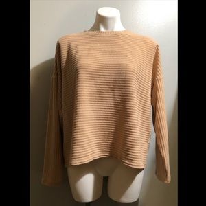Forever 21 Nude Ribbed Oversized top